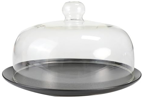 Hitzebeständige Borosilikatglas-Mikrowellenabdeckung, Anti-Spritz Mikrowellen Tellerabdeckung, Multifunktionale Kuchenhaube, Ergonomischer Griff, Spülmaschinenfest,23cm