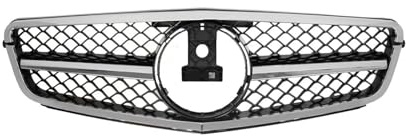 Kühlergrill Für C-Klasse C204 W204 S204 Für AMG Style Chrom-Frontkühlergrill Kühlergrill Vorne
