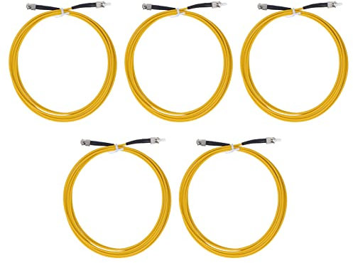 Starrypxl Cavo in fibra ottica ST a 3 metri 5 pezzi Impostare la trasmissione ti stabile ad alta velocità alogena per sistemi di rete materiale zirconia