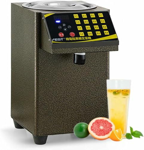 HOTAPEPU Automatic Fructose Dispenser, Quantitative Fructose Machine Of 8.5 L, Commercial Syrup Of Sugar Syrup For Bubble Tea Equipment, Stainlessteel ~/