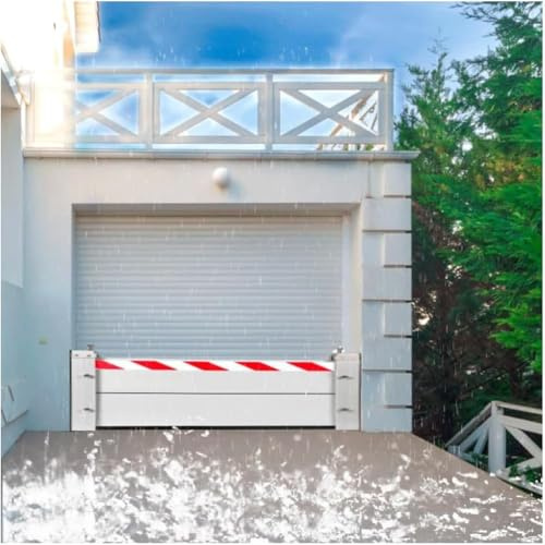 DVTFRUI Heavy Duty Flood Prevention Barriers Shop House Patio Doors Flood Barriers Reusable Detachable Flood Barriers for Carport Garden Gates Parking Lots,L100*H40cm