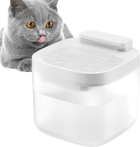 Fuente para Gatos | Fuente de Agua para Mascotas | Contenedor de riego automático para Perros, silencioso para Gatitos y Cachorros