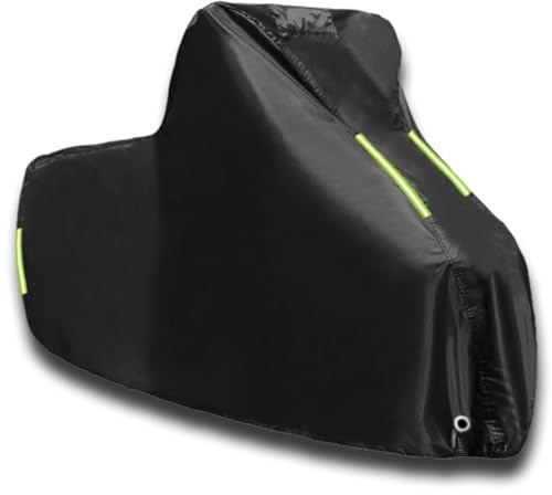HhYyLr Motorrad Abdeckplane für Suzuki Intruder VS 1400 | wasserdichte Outdoor Motorrad Plane Oxford-Stoff Motorradabdeckung Staubdichte mit Schlossloch und Reflektionsstreife(Black)