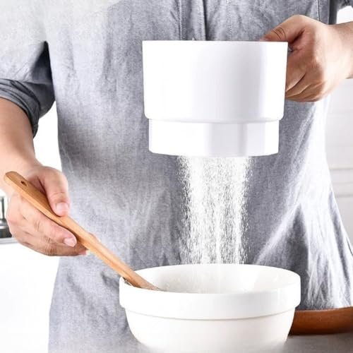 Tamiz de harina eléctrico para hornear, filtro de filtración, red de arena fina, tamiz de harina de mano