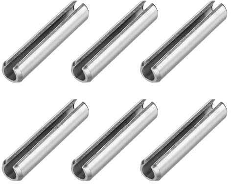 QUARKZMAN 6Pcs Spinotti A Fessura 2/5 Di Pollice(10mm) Diametro 2 Pollici(50mm) Lunghezza Perni Di Tensionamento In Acciaio A Molla Per Fissaggio Sicuro, Argento
