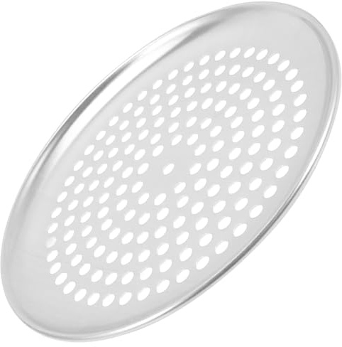 DECHOUS Molde para Pizza Perforado de 23 CM Bandeja para Hornear de Acero Inoxidable Antiadherente Herramienta de Cocina Adecuado para Horno Doméstico y Pizzas Crujientes