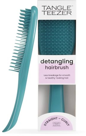 Tangle Teezer Ultimate Detangler Haarbürste – Für Nasses & Trockenes Haar – Entwirrungsbürste für Alle Haartypen – Zweistufige Borsten Reduzieren Haarbruch & Entfernen Knoten – Türkis