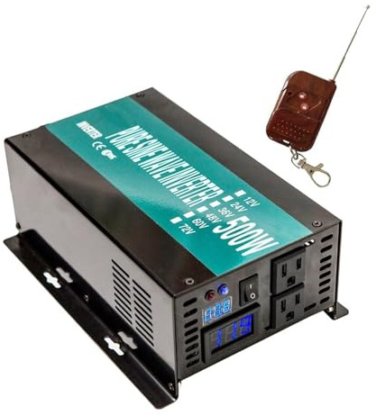 Inversor Corriente Inversor Onda Sinusoidal Pura Convertidor CC A CA Fuente Alimentación 12 V 24 V 48 V A 120 V 230 V 240 V Inversor Panel Solar 24 V 220 V 500 W Transformador(110V,Germany,48V)