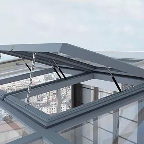 Finestra da tetto elettrica personalizzabile con telecomando e sensore pioggia in vetro temperato a doppio strato, ideale per casa e ufficio, 90 x 90 cm