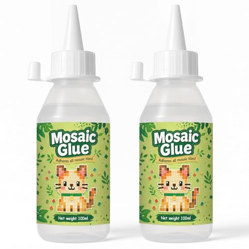 INNOVAYOU 200ml Mosaikkleber, Transparent Wasserfest Langlebig Schnelle Aushärtung, Mosaik Kleber für Glas, Keramik, Holz und Kunststoffe