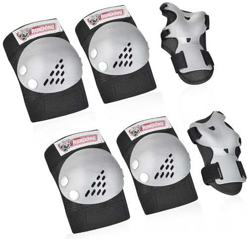 Youth/Kids Knee Pads Elbow Pad Wrist Guards Protective Gear Set for 3-15 Years Child Roller Skates Skateboard Inline Rollerblading Cycling BMX Bike Skating Scooter Riding and Other Outdoor Sports