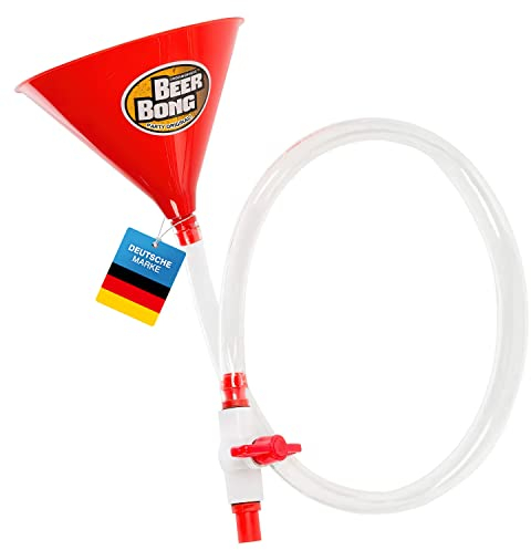 Bier-Bong Bier-Stürzer - Party-Trichter Getränke-Trichter Biertrichter mit Schlauch & Absperrhahn - JGA Saufmaschine Trinkspiel (Single)