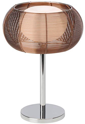 BRILLIANT Lampe Relax Tischleuchte bronze/chrom | 1x QT14, G9, 25W, geeignet für Stiftsockellampen nicht enthalten | Mit Schnurzwischenschalter | Für LED-Leuchtmittel geeignet