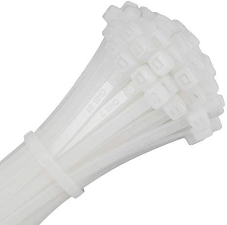 UL Listed Heavy Duty Cable Zip Ties 4 Inch, 1000Pcs Industrial Nylon Durable Self Locking Wire Tie Wraps with 20 lbs Tensile Strength, Heat Resistant for Home Office Garage Multiple Use - White