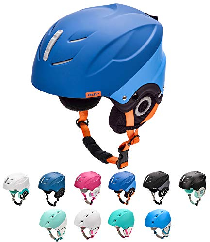meteor Casco de Esquí y Snowboard para Niños Niñas Helmet para Jóvenes y Adultos (S 53-55 cm, LUMI Azul Marino/Azul)
