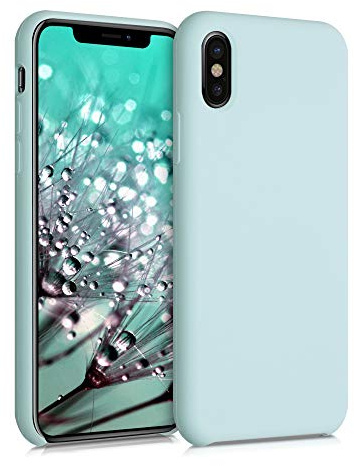 kwmobile Housse Compatible avec Apple iPhone X Coque - Housse de téléphone Protection Souple en TPU Silicone - Cool Mint