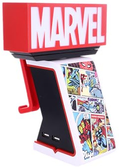 Cableguys Ikon Charging Stand - Marvel Comics Gaming Accessories Holder & Phone Holder for Most Controllers (Xbox, Play Station, Nintendo Switch) & Phone