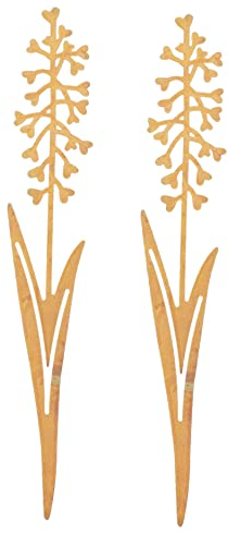 Gartenstecker Rost als Blume 2er Set in Rostoptik 30cm Perlhyazinthe für die Osterdeko