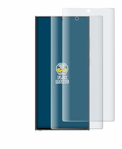 BROTECT Schutzfolie für Samsung Galaxy S23 Ultra (case-friendly) | 2 Stück Entspiegelnder Displayschutz Made in Germany Matte Full-Screen Folie Full-Cover 3D Curved Anti-Reflexion Montage Kit