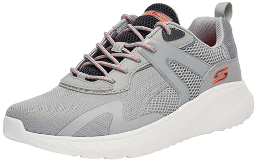 Skechers Herren Bobs Squad Chaos Elevated Drift Sneaker, Graues Synthetisches Multi-Mesh, 48.5 EU