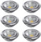 TPMAFF AR111 G53 LED Riflettore Lampadina 15 Watt COB 1500 Lumen (equivalente a 120W ES111) Angolo del Fascio di 60° Faretto AC 85V -265V Non dimmerabile (Confezione da 6)