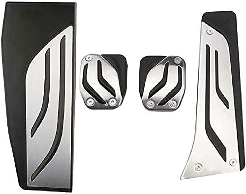 KCKEM Auto Pedalauflagen für BMW 1 2 3 4 Serie M3 M4 E87 E90 F20 F21 F30 F32 F36,Car Accelerator Bremsfußstütze Fußstütze Pedal Bremskupplung Pad Zubehör,E-4pcs-Mt