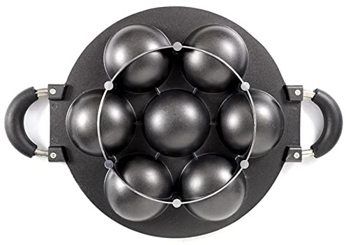 caits Pan Cast Iron,7-Cup Large Muffin Pan Round Kitchen Non Stick Baking Tool, Cookies Cupcake Bakeware Tin Soap Tray Mould, Pancake Whoopie Pie Cake Nonstick Baking Tin Tray Mold