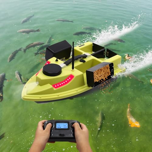 AOAPUMM Angeln Köder Boot 40W 500M Wireless Remote Control mit GPS-Ortung Köder Boot Sieben Verschiedene Lichter Navigationslichter LED Harpune für Angler