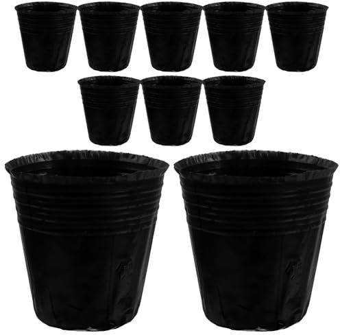 Happyyami 100pezzi Vasi Per Semina Pe Borse Per Nutrienti Resistenti e Traspiranti Per Piante e Bonsai Riutilizzabili Drenaggio Automatico