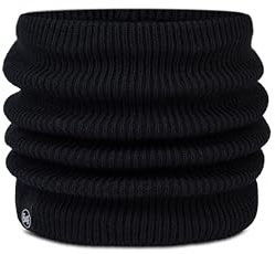 Buff Stickad & Fleece Halsvärmare Pojke Flicka, Extrem Kyla, Praktisk, Mångsidig, Mode, Termisk Isolering, Bekväm, En storlek, Svart