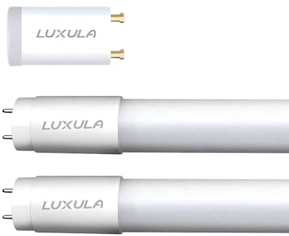 LUXULA 2er Pack LED Röhre 120cm T8 G13, 18W 2880lm, 6000K Kaltweiß | 160 lm/W, inkl. Starter-Brücke, Kunststoff, Ersatz für Leuchtstoffröhre und Neonröhre, Röhrenlampe für Werkstatt