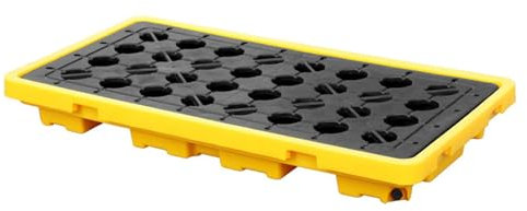 DONGGANSHI Öltank-Auffangwanne, Auffangplattform, Auffangplattform, gelbe und Schwarze Polyethylenpalette, Lagerhallen, Fabrikgaragen, stapelbare Ölfässer, auslaufsichere modulare Wanne (Größ