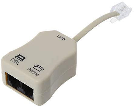 Divisor de teléfono RJ11 adaptador ADSL módem teléfono teléfono fax divisor en línea separador