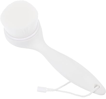 FOMIYES Spazzola Viso Pulizia Manuale Setole Morbide in Plastico per Donna, Pulizia Profonda dei Pori e Esfoliazione Delicata della Pelle del Viso Bianca