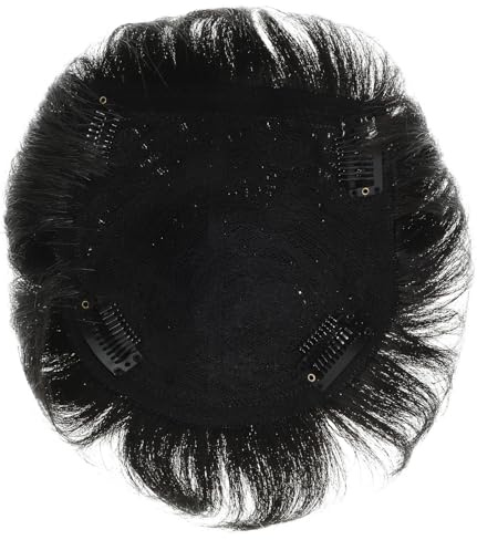 Cabilock Unsichtbares Perückenteil für Männer aus Echtem Haar mit Belüftung und Stylischem Design für Cosplay und Alltag Schwarz Haarverlängerung Toupet
