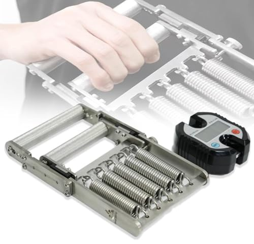 Dinamometro elettronico a mano, tester di forza di presa, design in acciaio inossidabile, distanza di presa regolabile, carico massimo 150 kg, ideale per la costruzione muscolare e l'allenamento della