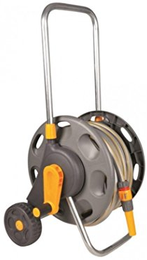 Hozelock 2487r9012 Avvolgitubo con Carrello e di 30 m di Tubo, Colore Grigio, 39 x 30 x 40 cm