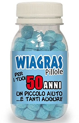 Dor WIAGRAS Pillole per 50 Anni - Articolo Scherzoso Idea Regalo per Festa Compleanno