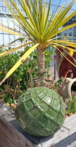 terracotta-toepfe-de B-Ware !! Aktion !! Kugel ø ca. 28 cm aus winterfesten Steinzeug Keramik - grün glasiert Deko Garten