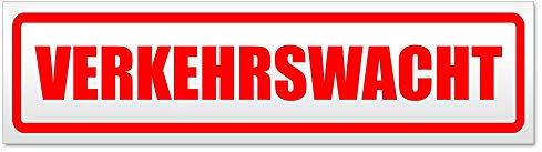 Kiwistar - Autoaufkleber - Verkehrswacht - Hinweis Sticker selbstklebend für Kfz, Fahrrad, PKW, LKW - 20cm - Rot - Auto Aufkleber Heckscheibe, Stoßstange