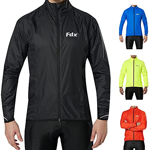 FDX Men's Cycling Jacket Waterproof lightweight Breathable MTB Rain Top