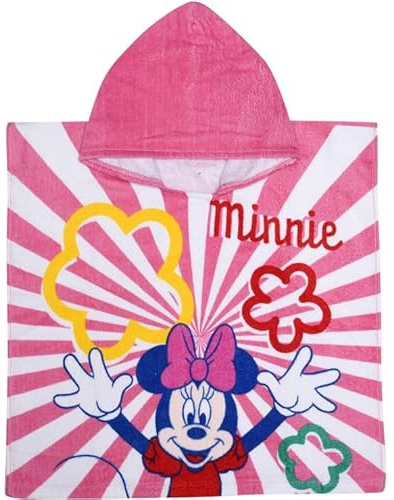 Ellepi badrock strand poncho barn Disney flicka svamp bomull Mimmi Musse Pigg sjöjungfru bilar, Mimmi, 50 cm X 50 cm