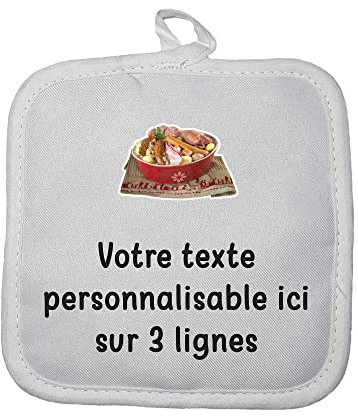 Mygoodprice Manique Gant de Cuisine Pictogramme Choucroute avec Texte Personnalisable