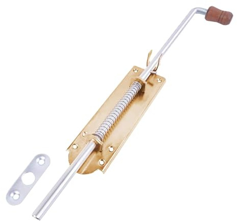 BAUSTER® Türriegel Bolzenriegel Riegel Torriegel Riegelschloss Verzinkt Schrauben Schlossriegel Federriegel Holzgriff Stallriegel Für gartentor Torbeschläge für holztor Breiter Federbolzen (600 mm)