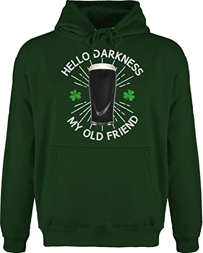 Shirtracer - Hoodie Herren Pullover Männer - St. Patricks Day - Hello Darkness My Old Friend Irish