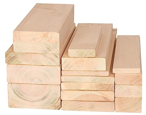 LVLDAWA Zapfenstangen Aus Holz, Unfertige Hartholzstangen, Leicht Zu Schneidende Quadratische Holzdübel Für Modellschiffe Kleine Gebäude Craft DIY Projekte, Anpassbar (Farbe : Legno, Größe : 6X20CM-