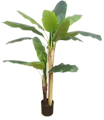 JCAKES Pflanzen Großer künstlicher Bananenbaum im Topf, Simulation von Bonsai, tropischen, gefälschten Grünpflanzen, Landschaftsbau, Hotel, Büro, Haus Dekoration (Size : 150cm)