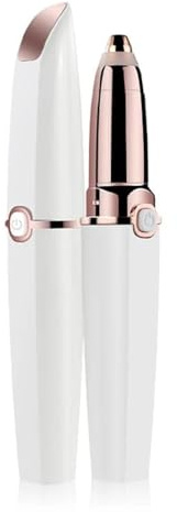 Abhiya's Facial Hair Remover & Eyebrow Trimmer - 2 in 1 Electric Women's Face, Nose & Body Shaver - Painless Epilator - USB Rechargeable with LED Light
