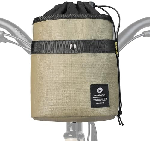 BAIGIO 3.5L Lenkertasche für Fahrrad Multifunktional Fahrradtaschen Vorne Lenker Klein Vordertasche E-Scooter Lenkradtasche Umhängetasche Schultertasche für Kinder Damen und Herren, Armeegrün