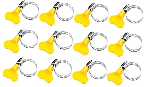 CIYODO 12 Stück Schlauchschellen 8-16mm aus Kunststoff mit Verstellbarem Band und Öl und Gasklemme für Flexible Wasserrohr und Gasleitungen im Haushalt